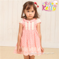Latest Design Pink Embroidered Cotton Baby Dress, Korean Children Clothing